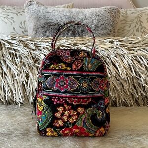 VERA BRADLEY Symphony In Hue 2009 Zipper Insulated Lunch Bunch Box Black Paisley